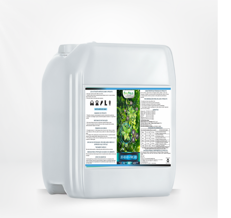 Crop NPK 20-10-10 + Micros - Fertilizante Completo com Tecnologia Nutricional Avançada