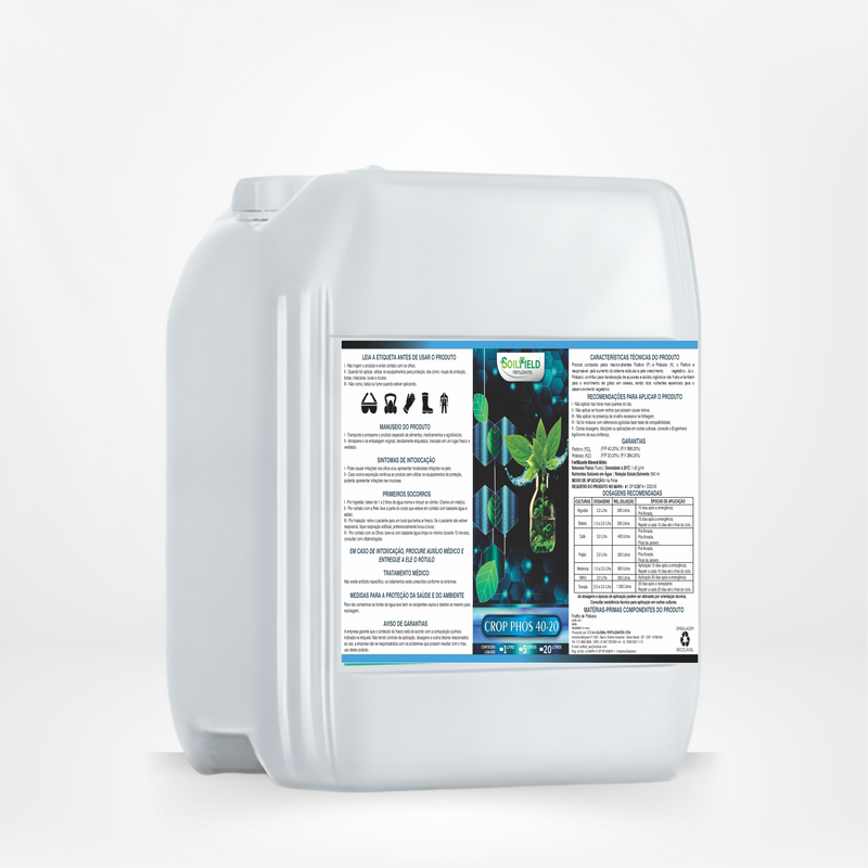 Crop Phós 40-20 – Fertilizante com alta concentração em Fósforo e Potássio.