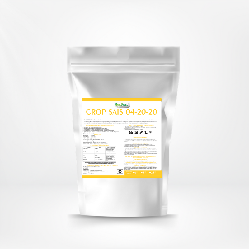 CROP SAIS 04-20-20 – Fertilizante Mineral de alta concentração de NPK.