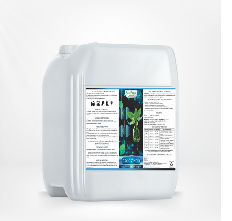Crop Zinco 7% – Fertilizante concentrado em Zinco.